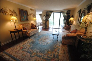 Spacious living room with beautiful hardwood floor