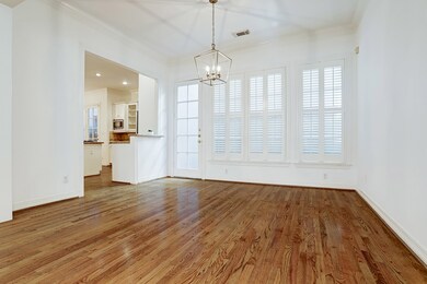 Plantation shutters and french door opens to one o