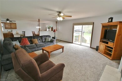 Very open floor plan.  Living room with gas fireplace.