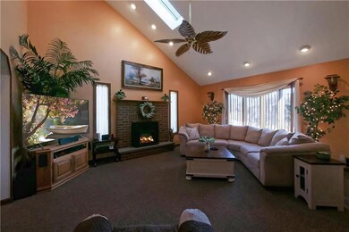 cozy warm living room with fire place
