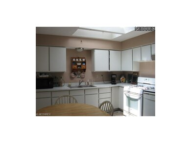 Cheerful kitchen with skylight; appliances stay!