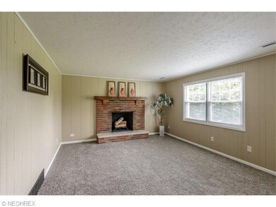 Family room with fireplace.