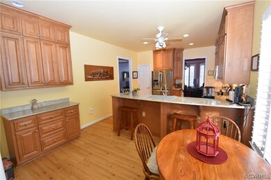 Renovated kitchen with new cabinetry, butlers pant