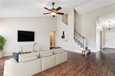 Virtual Staging of family room.