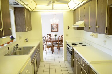 Galley kitchen with plenty of work space.