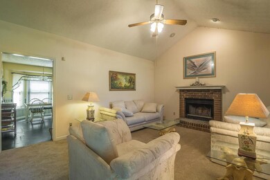 Living Room with a view of the kitchen bay window