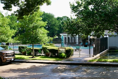View of pool from front door