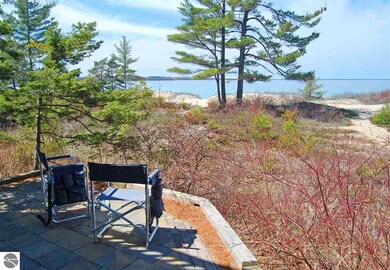 Looking out from the patio.