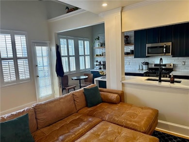 Living room with baseboards