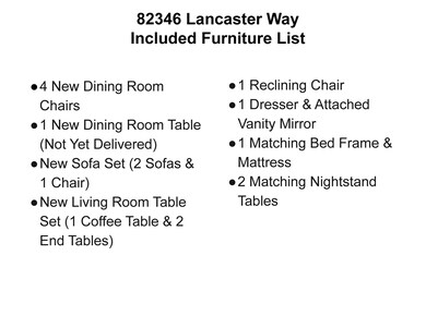 Furniture List