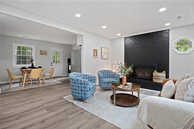 Living room featuring light hardwood / wood-style