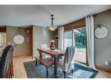 The dining area is right off of the kitchen and it