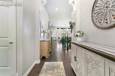 Entry extended hardwood with foyer