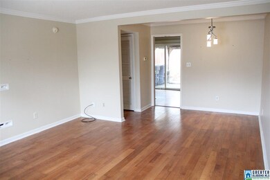 View into the kitchen area from the den.