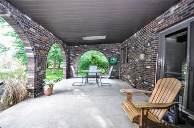 Another view of the back patio with the entrance t