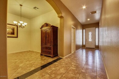 Wide,  tiled hallways
