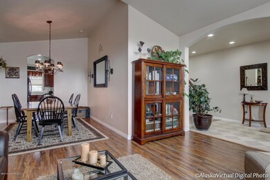 Family room and dining room