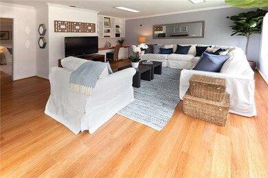 Spacious Family Room with built-in desk and shelvi