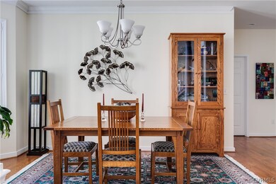 Dining Room with Chandelier.