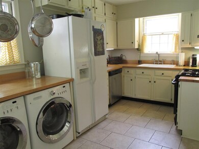 Lots of butcher block counter space. Large Pantry.