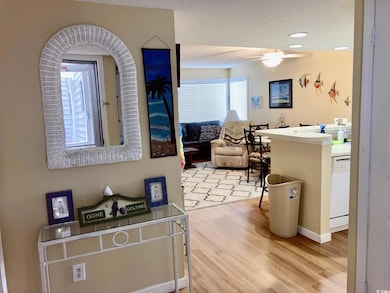 Interior space with light hardwood / wood-style fl
