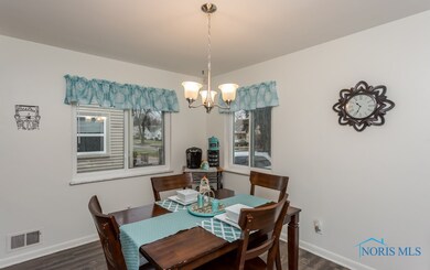 Dining Room with new flooring and paint