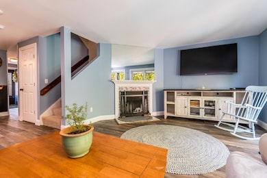 Living room with fireplace