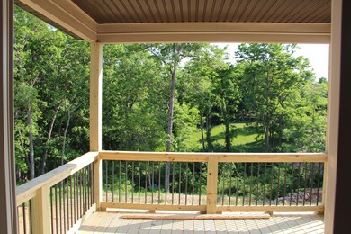 View from covered porch