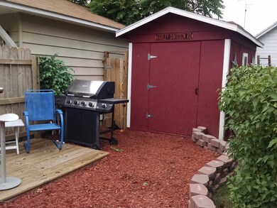 Shed with patio