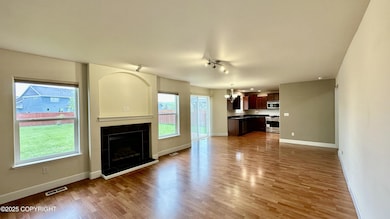 Open concept LR, dining area