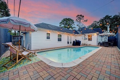 Wonderful back patio and pool
with bistro lightin
