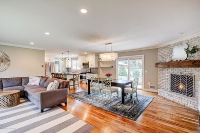 Family Room, Dining Room & Kitchen