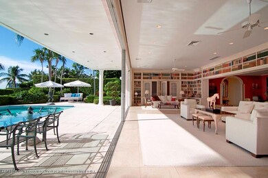 Living room opens to pool area