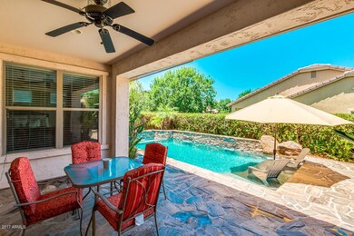 Or under the large covered patio