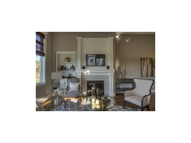 Living Room with Direct Vent Fireplace, Custom Man
