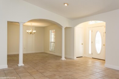 Formal dining just off the entrance.