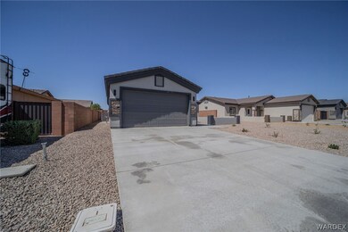Single story home with a garage