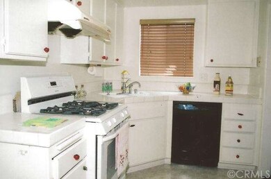 Cheerful kitchen with pantry, stove & built-in dis