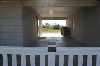 breezeway between garage and side entrance.  Could