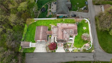 Home situated on corner lot on dead end street