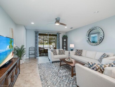 Living area looking out to the screened lanai