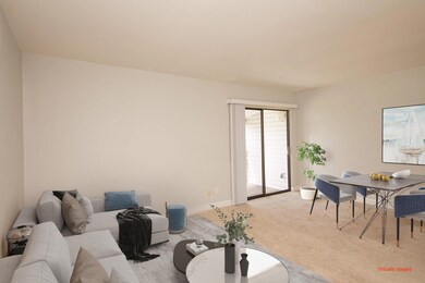 Living/dining virtually staged
