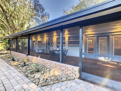 Extra Large back porch is great for large gatherin