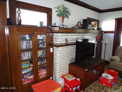 Living room built ins + fireplace