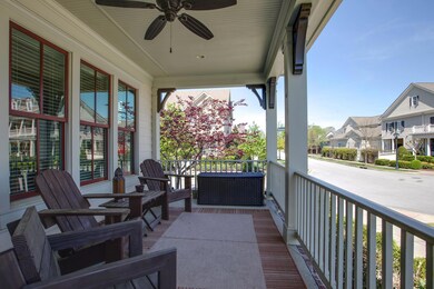 Generous covered front porch space