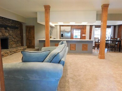  29x17 carpeted Family Room adjoins the eat-in kitchen area.  