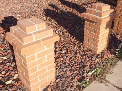 Brick Columns in Front Yard