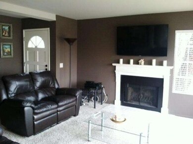 Living room with fireplace