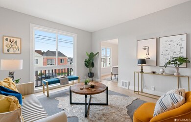 The bright inviting entry opens to a spacious livi