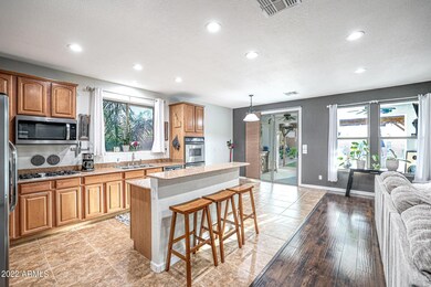 Inside offers open floor plan